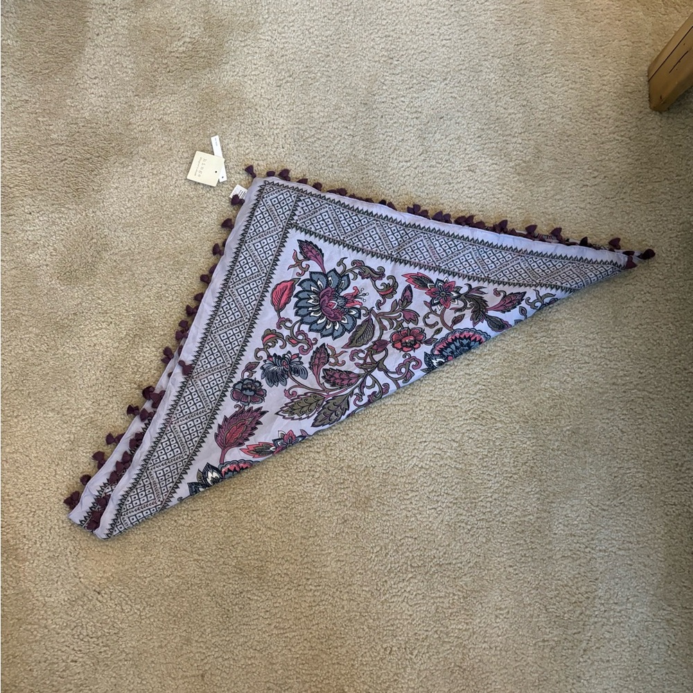 Hinge multi patterned boho silk scarf. Brand new with tags